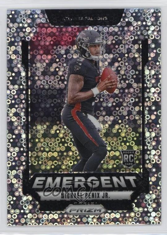 2024 Panini Prizm Emergent No Huddle Prizm Michael Penix Jr #20 Rookie RC 15ik