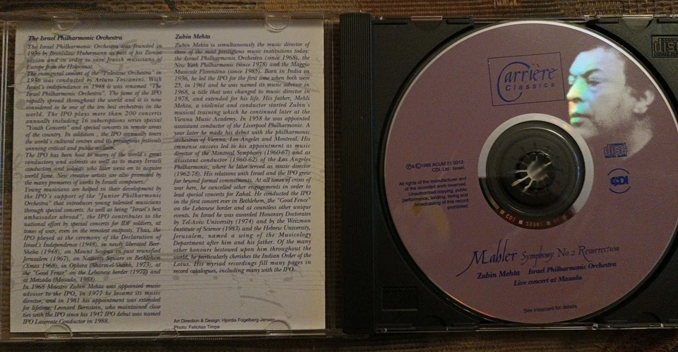 Mahler: Sinfonie Nr. 2 Auferstehung 'Resurrection' Mehta Israel Philharmonic - Bild 3 von 3