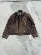Vintage FADED Carhartt Detroit j97 DKB Jacket Size M Made In Mexico Distressed