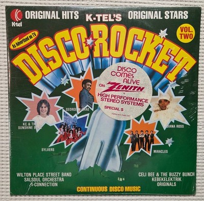 K TEL Disco Rocket 1978 Mint Sealed Bebu Sivetti Celi Bee Salsoul Hype Sticker
