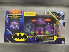 DC Toys The Joker Vs Batman 10cm Action Figure Set Tech Armor 1st Edt Spinmaster