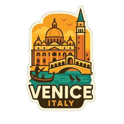 IYVM Venice Italy Sticker Decal Vinyl Die-Cut City Skyline Landmark Design