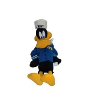 Daffy Duck In Navy Uniform 17" H Plush Stuffed Animal Nanco Looney Tunes Vtg