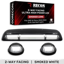Recon 264155bkhpwh Led Cab Roof Lights Smokedwhite 01-06 Silveradosierra Hd Recon 264155bkhpwh Led Cab Roof Lights Smokedwhite 01-06 Silveradosierra Hd