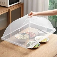Folding Mesh Food Cover Washable Insect Proof Table Protector for Home Kitchen
