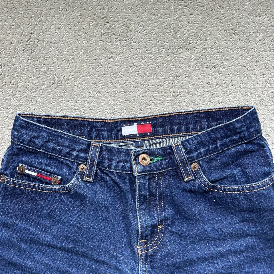 Vintage 2002 Tommy Hilfiger Womens Jill Denim Shorts Blue Tommy Jeans Size 24 - Image 2 of 4