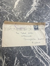 VINTAGE COVER ENVELOPE PROP STAMP MAIL 1930s VALENCIA SPAIN ENGLAND ESTANCIA