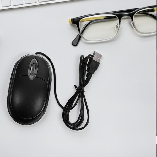 Computer Mouse Silent Click USB Office for Laptop Standard Wired - 第 2/12 張圖片