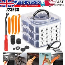 723Pcs Car Body Trim Clips Plastic Push Pin Rivet Screw Panel Fasteners Interior