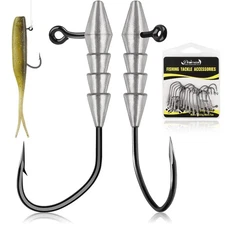 15PCS Dovesun Hover Rig Jig Head 1/8oz – Smooth Mid-Strolling for Bass