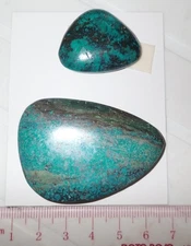 Turquoise Stone Flat Free Form Cabochon 136.5 Carat 2 pieces 27.3 gram
