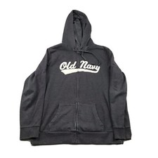 Old Navy Hoodie Womens Medium Gray Full Zip Hooded Sweatshirt Pockets
