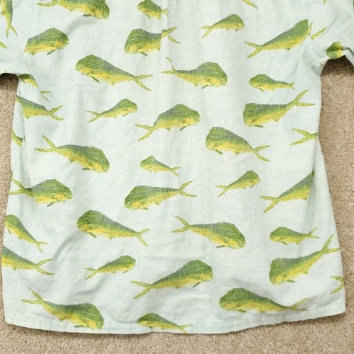 Columbia Sportswear River Lodge Shirt Size XXL Cotton Rayon Blend Dolphin Fish - Picture 10 of 12
