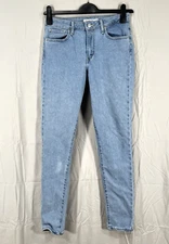 LEVI'S 721 Women's BLUE Stretch Denim 5-POCKET High Rise SKINNY JEANS Sz 28