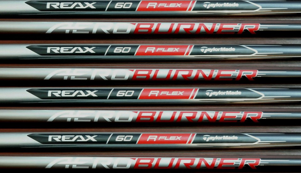 Lot De 8 Fers En Graphite TaylorMade Reax 60 Regular – Flex Régulier, Parallèle .370 – Longueur 41,5 Pouces