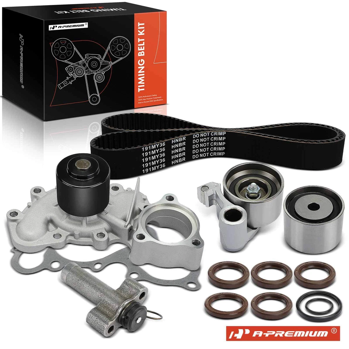 Timing Belt & Water Pump Kit For 3.4L V6 Toyota 4Runner, Tacoma, Tundra, T100 (96-02) – Includes Genuine, Mitsuboshi, Koyo Parts
