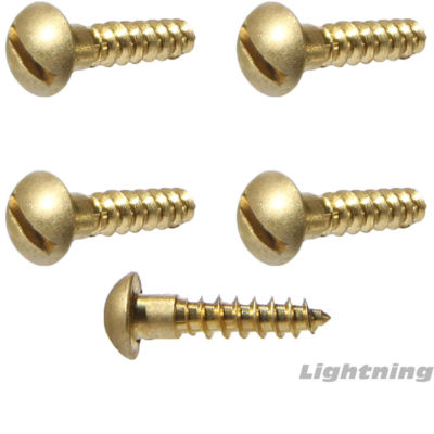 100 Pieces #1 X 1/4" Solid Brass Flat Head Wood Screws - Slotted Drive For Fine Woodworking 9 thumbnail image