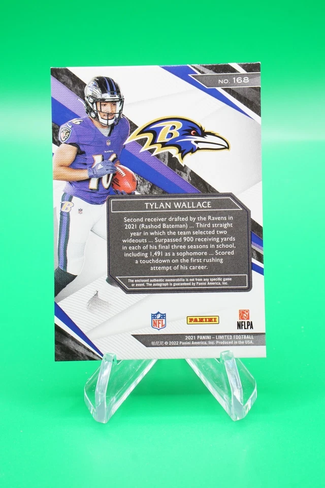 2021 Limited Rookie Patch Auto Silver Spotlight /99 Tylan Wallace RPA ES6 - Image 2 of 2