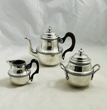 Servizio da caffè o tè tre pezzi vintage americano placcato argento