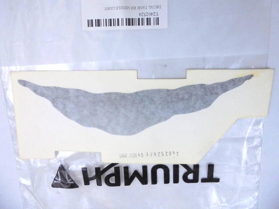 Triumph Tiger 955i Right Middle Fuel Tank Decal Sticker New OEM T2402524 - Image 2 of 3