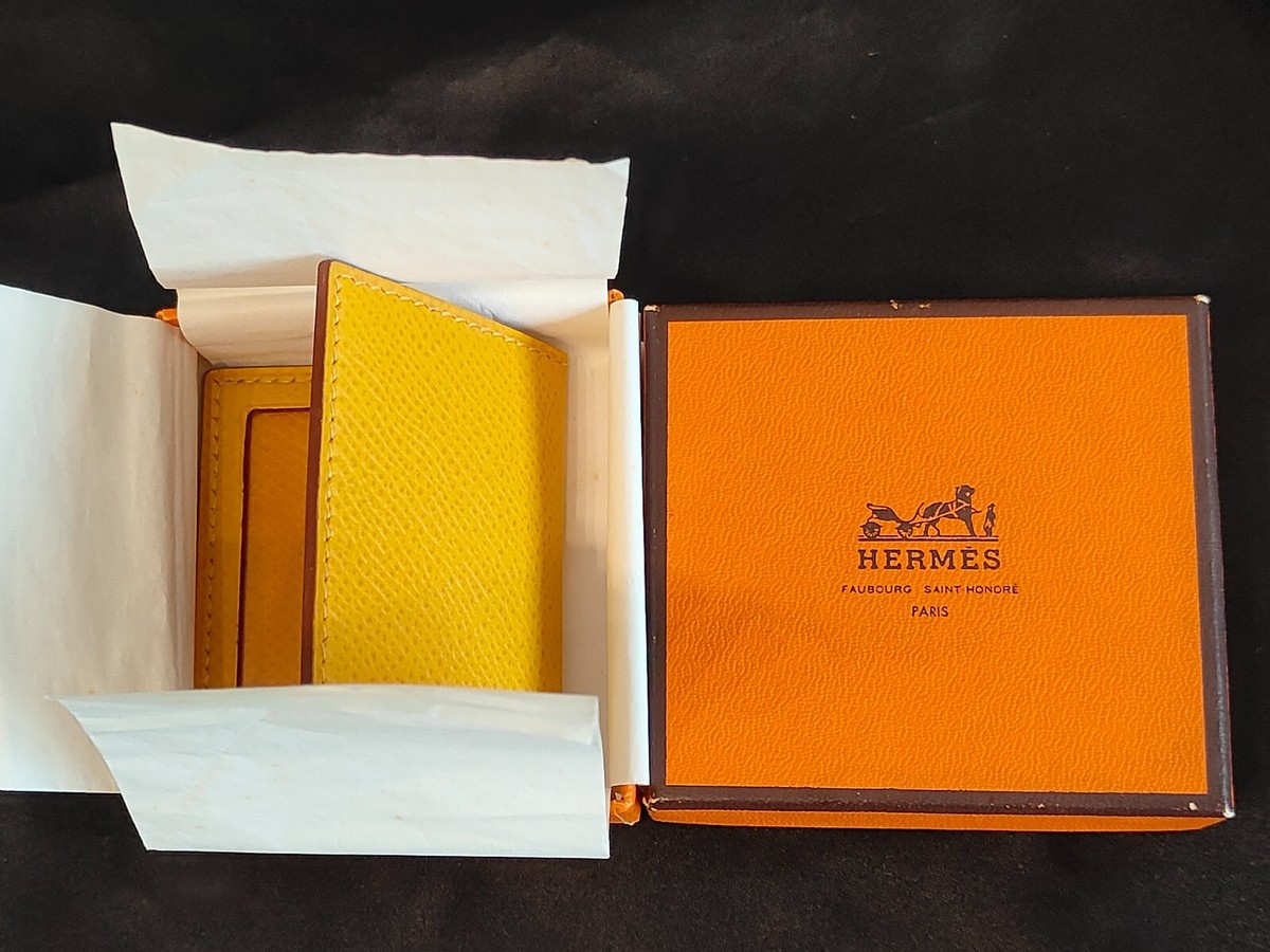 HERMES　エルメス　ミニフォトケース　写真入れ　キャメル　レザー HERMES エルメス ミニフォトケース 写真入れ キャメル レザー