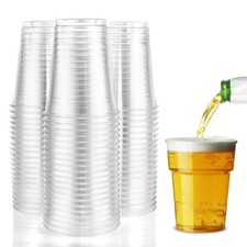 1000 x Reusable Plastic Half Pint Cup Beer Whisky Drinking for Wedding Party