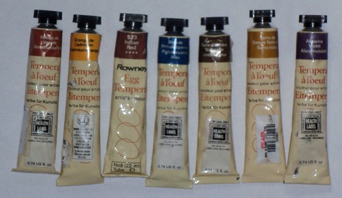 Lot of 7 Daler Rowney Egg Tempera Paints 22ml Tubes Asst Colors New Old Stock - Picture 7 of 7