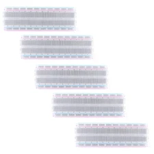 5Pcs MB-102 Breadboard Transparent Breadboard with 830 Tie Points Solderless Bre