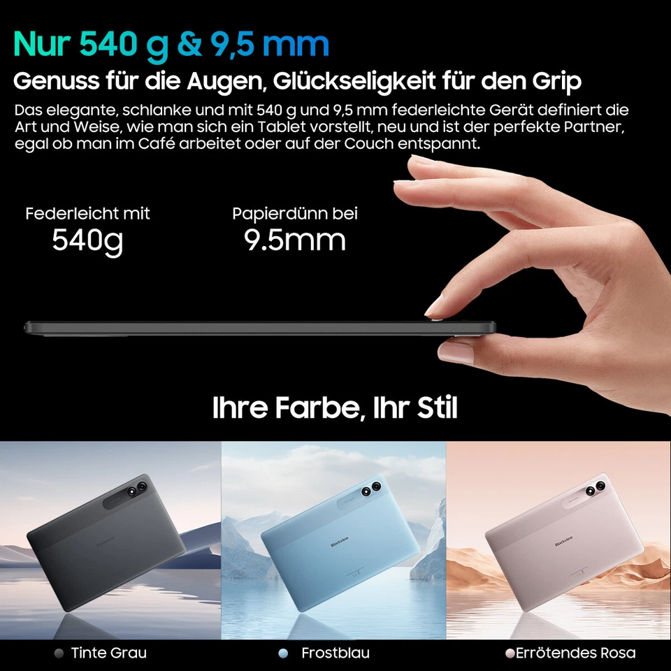 Blackview Tab 90 WiFi Android 14 Tablet 11 Zoll 12GB+128GB 5G WiFi 8200mAh T606 - Bild 4 von 4