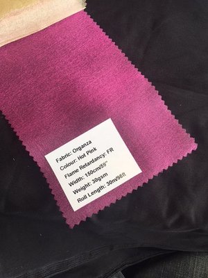 ORGANZA 30M STOFFROLLE FEUERHEMMEND 8 FARBEN HOCHZEITEN EVENTS DEKO SWAGGING