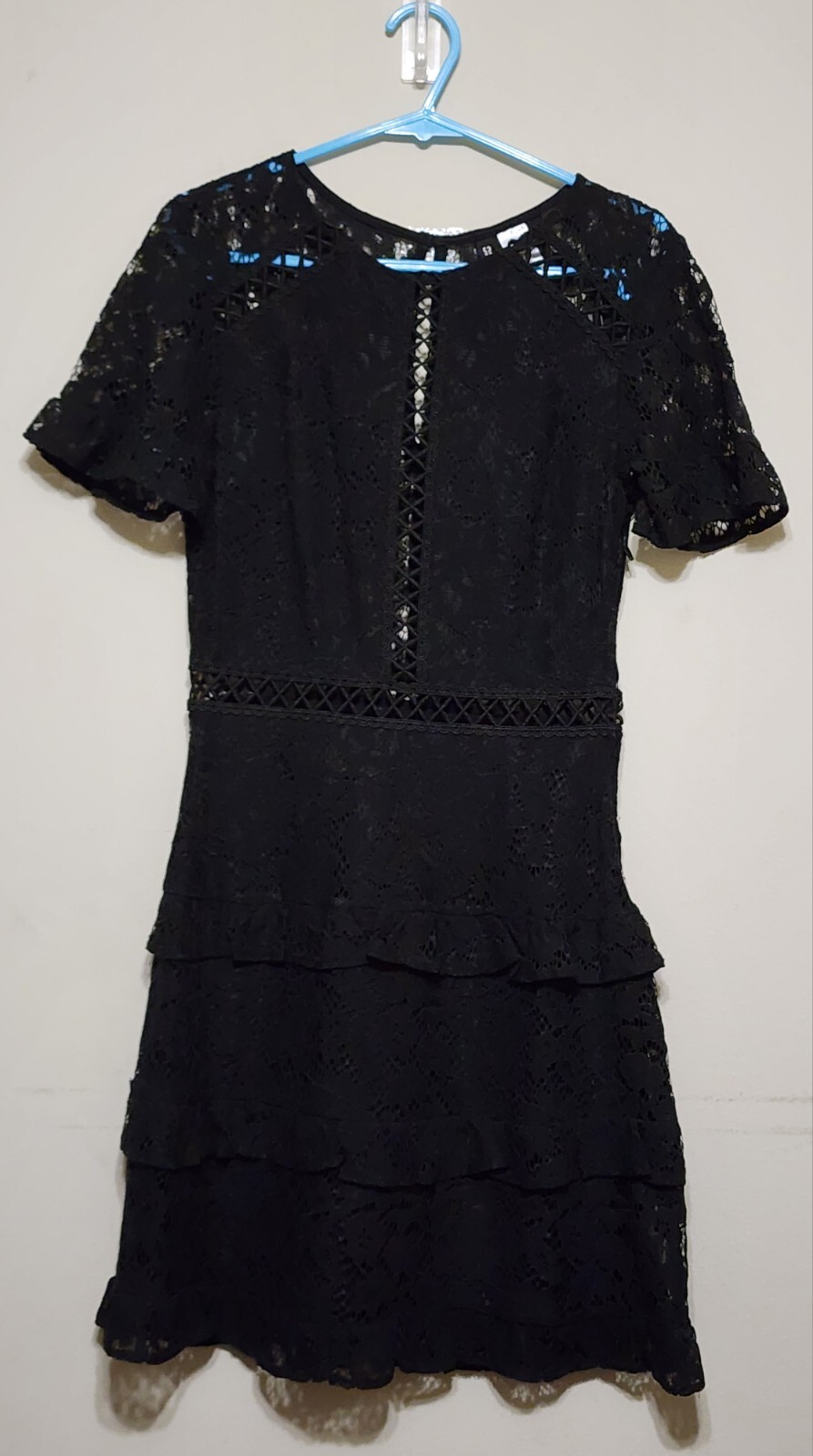 Divided by H&M Women's Black Lace Crochet Short Summer Dress - Size 2