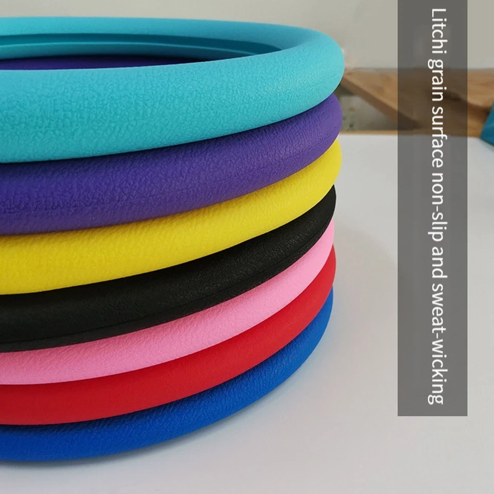 Multi-color Universal 34-38cm Car Steering Wheel Sleeve Silicone Anti-slip Cover - Image 3 of 4