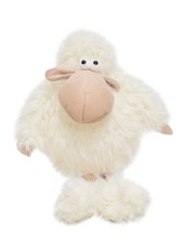 Kantenhocker Schaf mit Fell | Figur Kantensitzer Ostern Frühling  | 43x31 cm