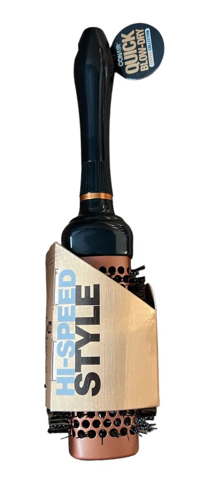 Paquete de 3 cepillos térmicos cuadrados de secado rápido Conair Foto 3 de 4