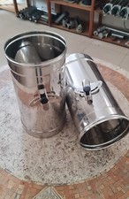 Tubo con Valvola 250mm-Canna Fumaria Inox Per Tubi/Stufa Camino Forno Girarrosto