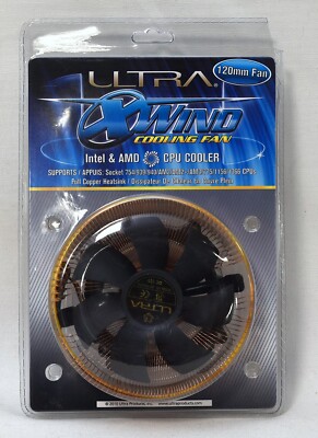 Vintage Ultra Xwind 120mm CPU Cooling Fan Intel & AMD Full Copper Heatsink NIP
