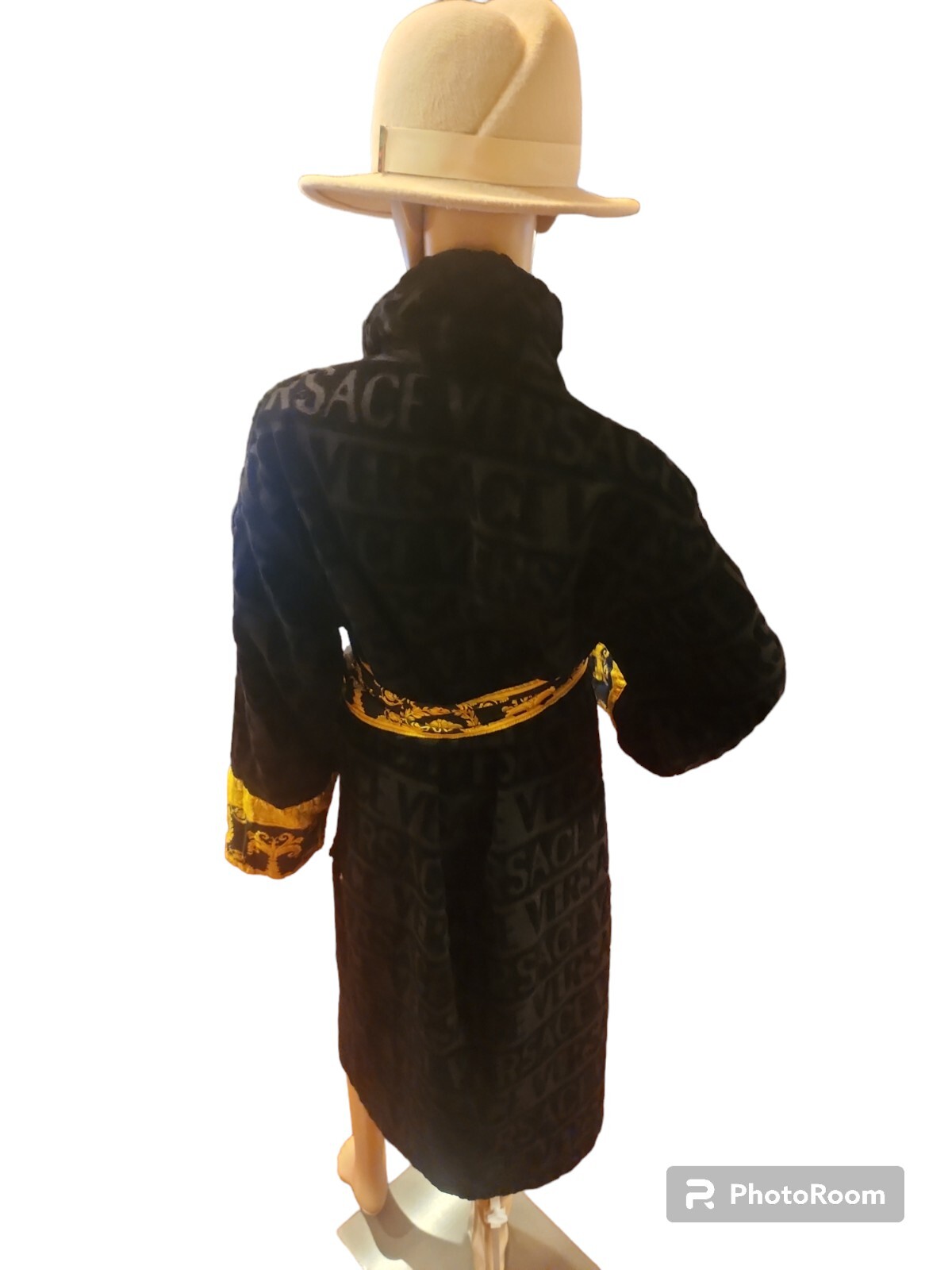 VERSACE I ♡ Baroque BathRobe Black Gold Medusa Logo U… Gem