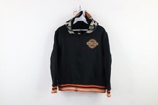 Vtg Y2K Harley Davidson Boys 10/12 Faded Skull Full Zip Hoodie Mask Sweatshirt