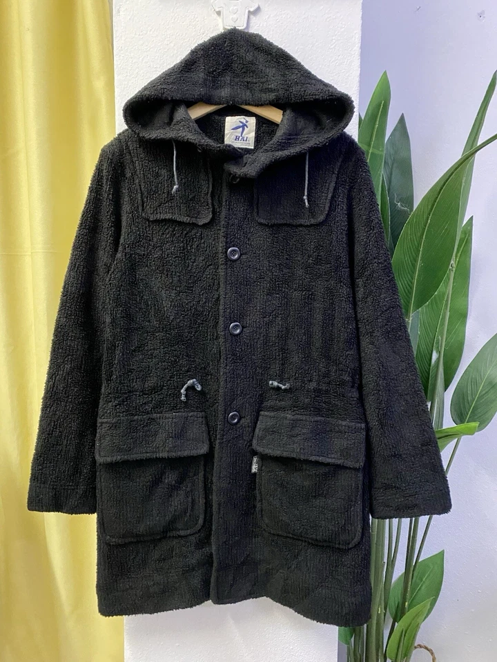Vintage Hai Sporting Gear by Issey Miyake Long Fleece Jacket Parka - Image 1 of 4