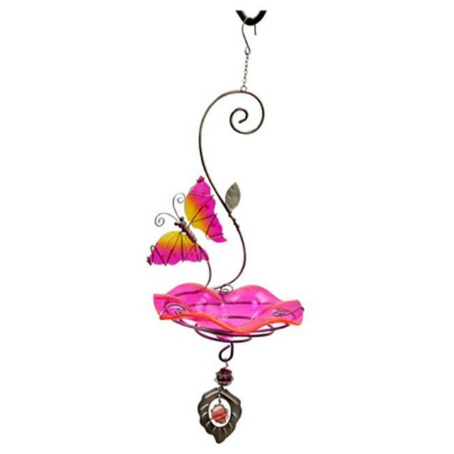 Bird Feeder For Peanuts Meal Worms Seeds Butterfly Design
