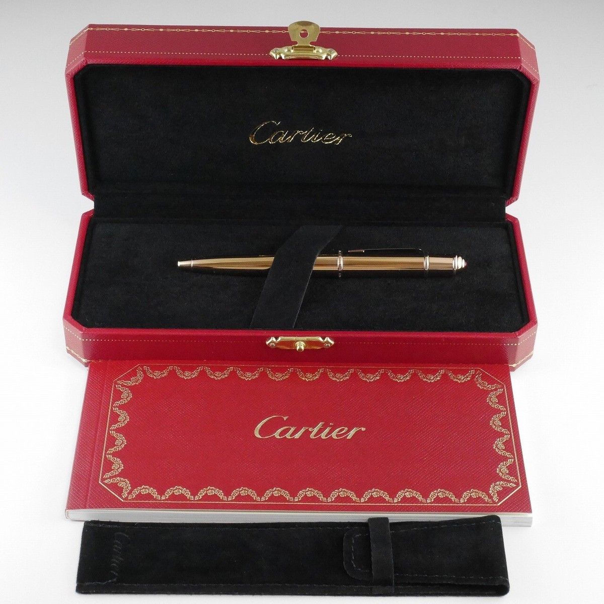 Cartier Mini Diabolo Rose Gold Plated Ballpoint Pen with Box FREE