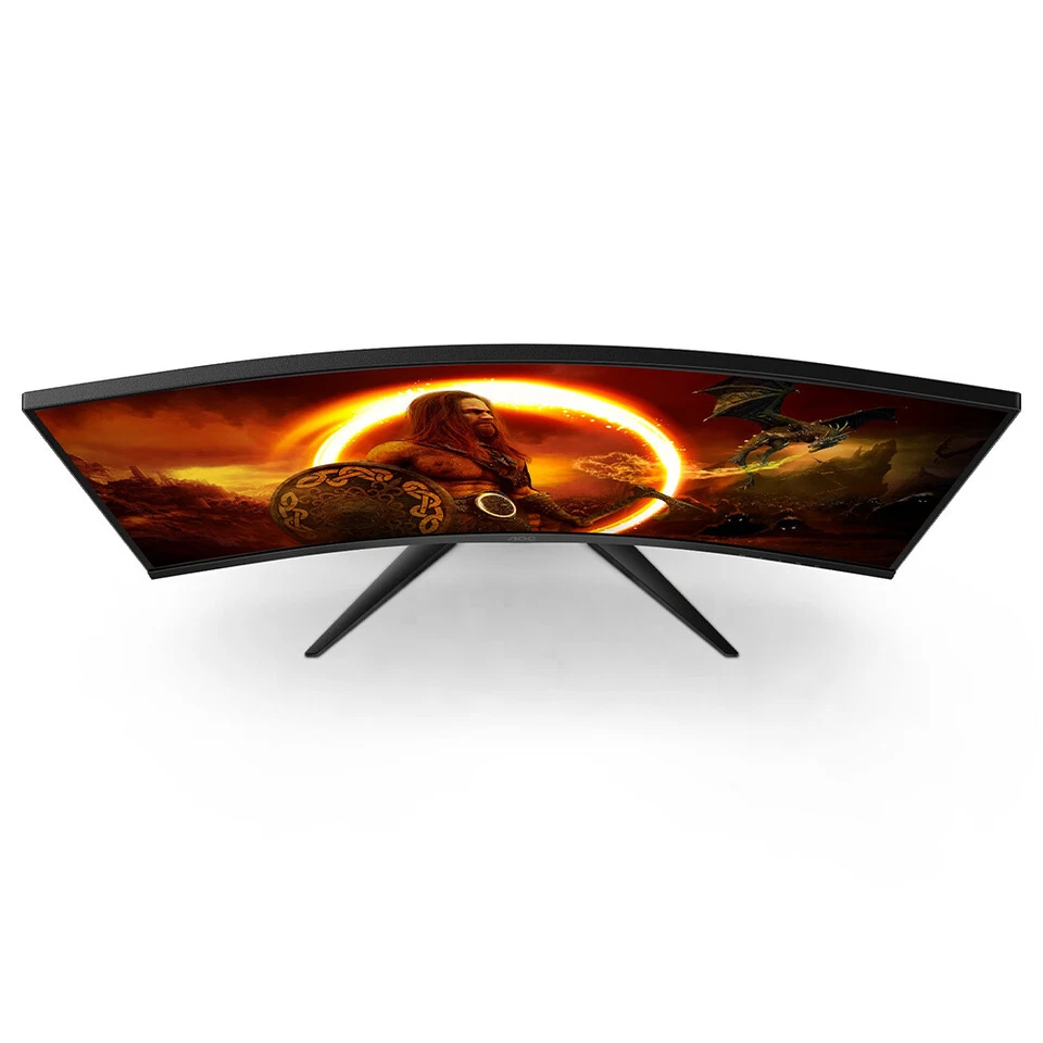 AOC C32G2ZE/BK 31.5" FHD Curved LED Monitor, Aspect Ratio 16:9, Resp Time 1 ms - Image 4 of 4