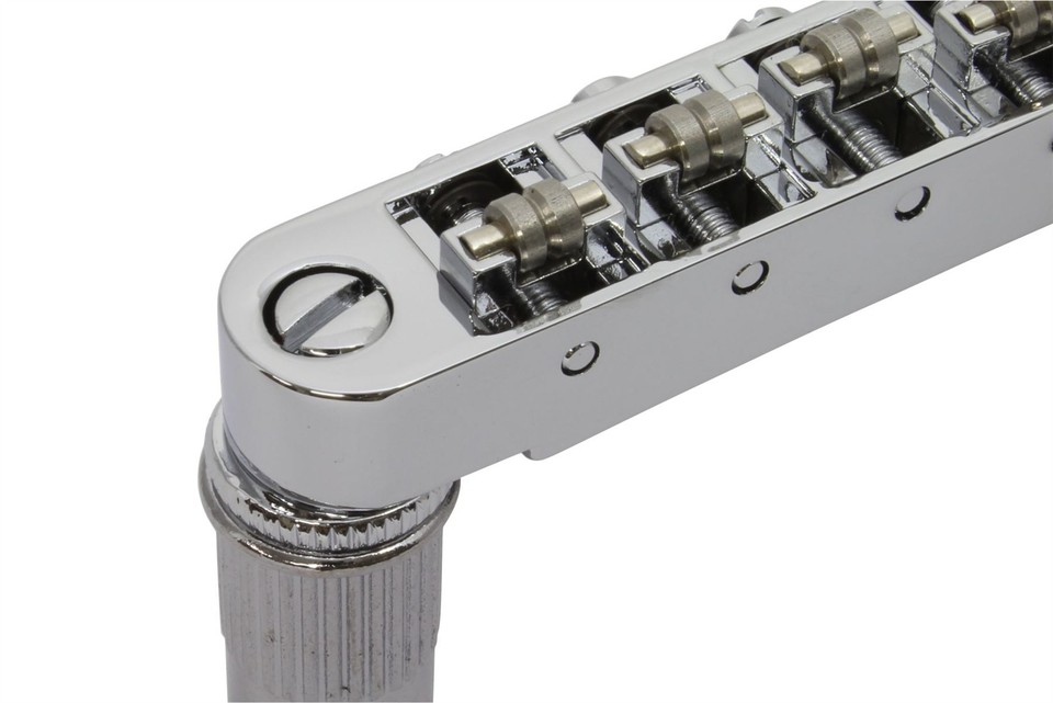 Ponte A Rulli Cromato Tune-O-Matic Per Chitarra Elettrica Epiphone – Pali Filettati M8 - Foto 3