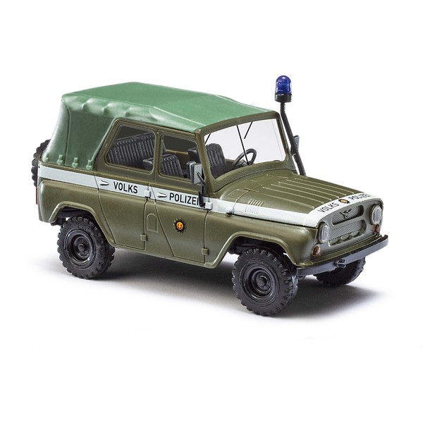 Busch 52121 Ho - Uaz 469 GeläNdewagen Volks Polizei Ddr Vopo - 1:87 H0-image