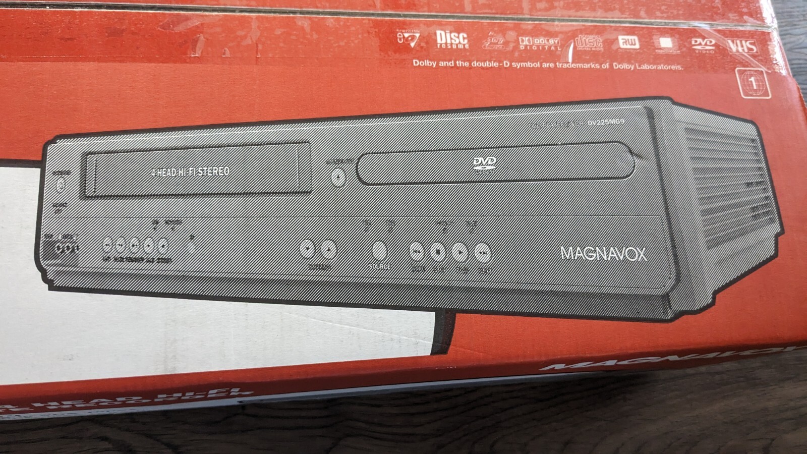 New in Box Magnavox DV225MG9 DVD VCR Combo Dvd Player Vhs Player New