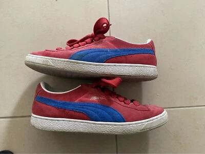 puma suede red blue