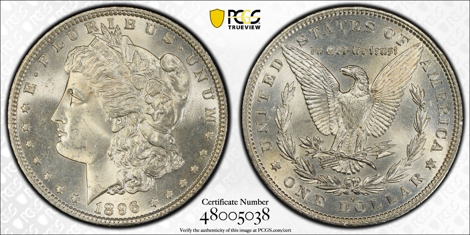 1896-S $1 PCGS Genuine