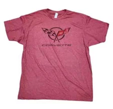 Men's corvette T-shirt c5 Corvette logo vintage red color
