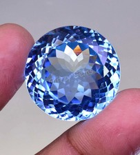 Natural Blue Jeremejevite 20 Ct Flawless Round Certified Loose Gemstone