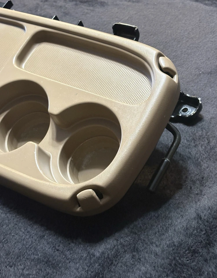 02-06 Honda CR-V Center Folding Console Tray Cup Holder Tan OEM - Image 3 of 4